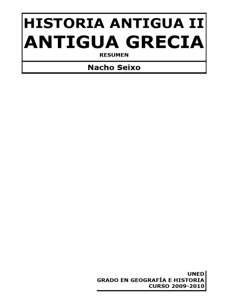 002 Historia Antigua II Grecia | PDF | Antigua Grecia | Homero