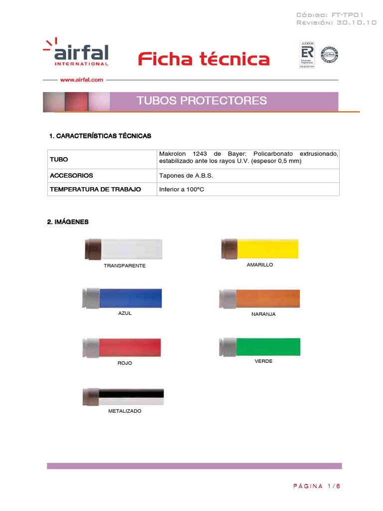 Prottectores Tubos Fluorescentes | PDF | Ultravioleta | Óptica