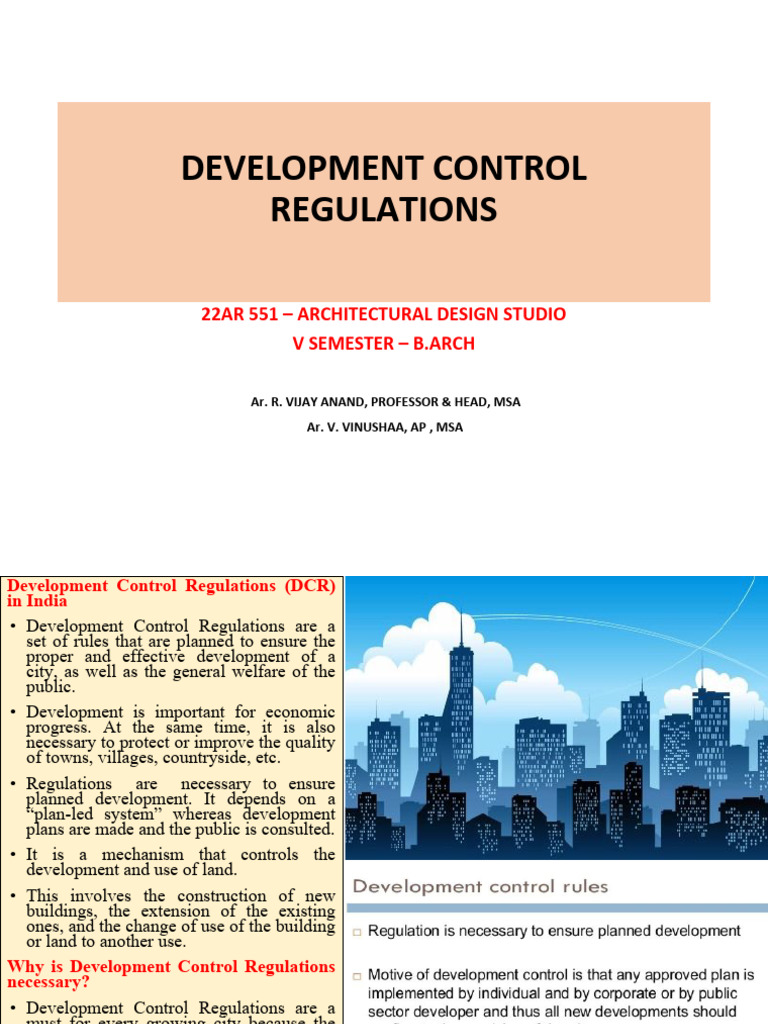 Development Control Regulations in India | PDF
