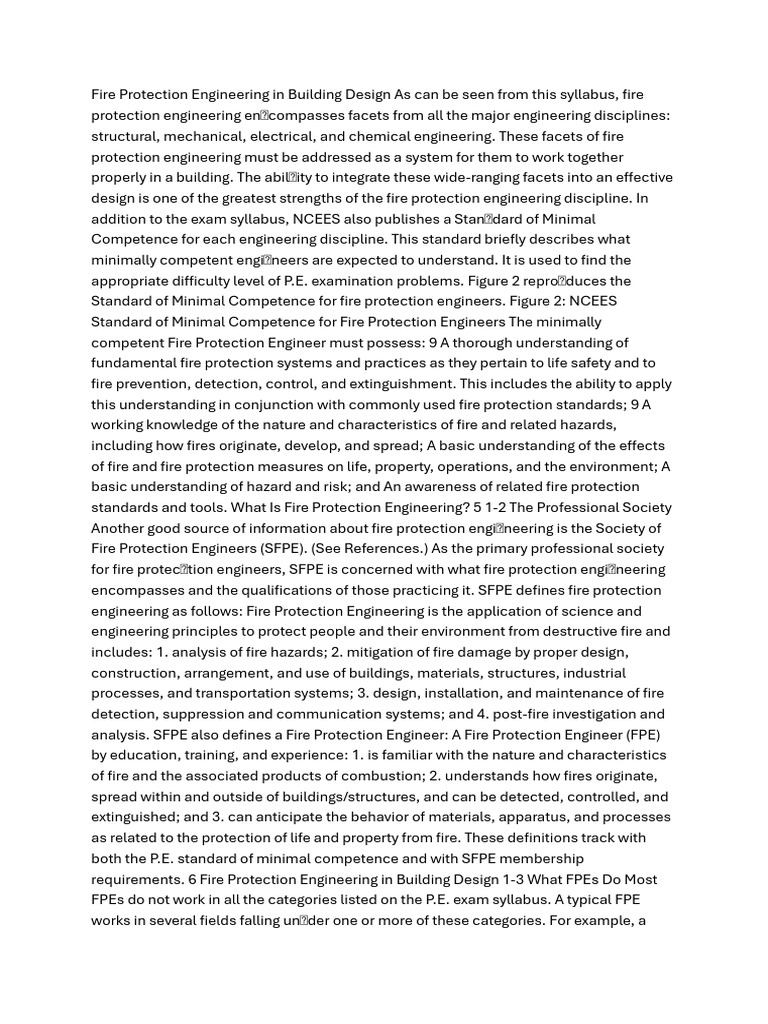 Fire Protection Engineering in Building | PDF | Fires | Engineering
