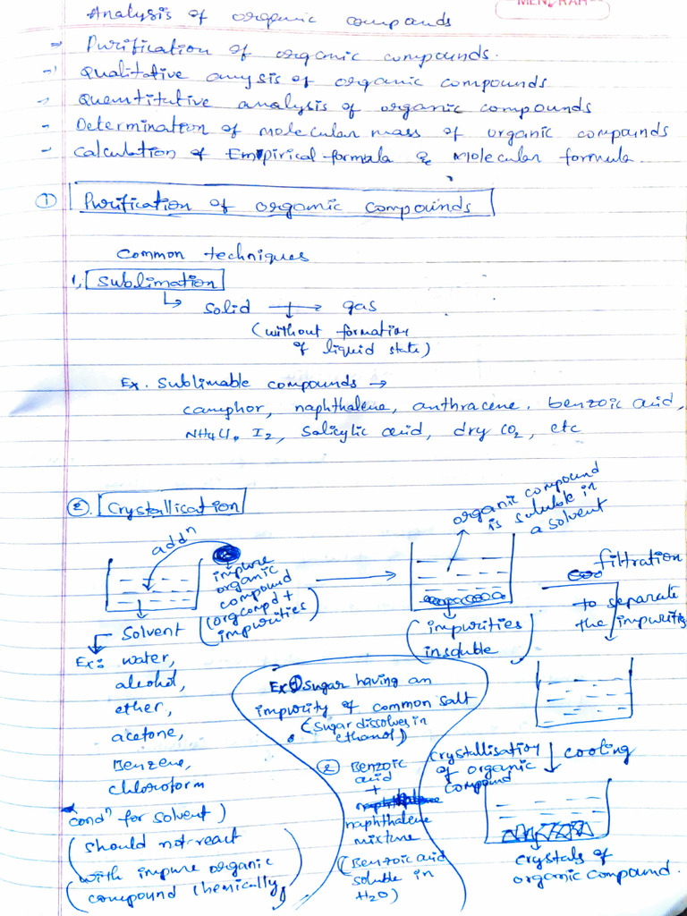 Analysis of Organic Compounds Techniques | PDF