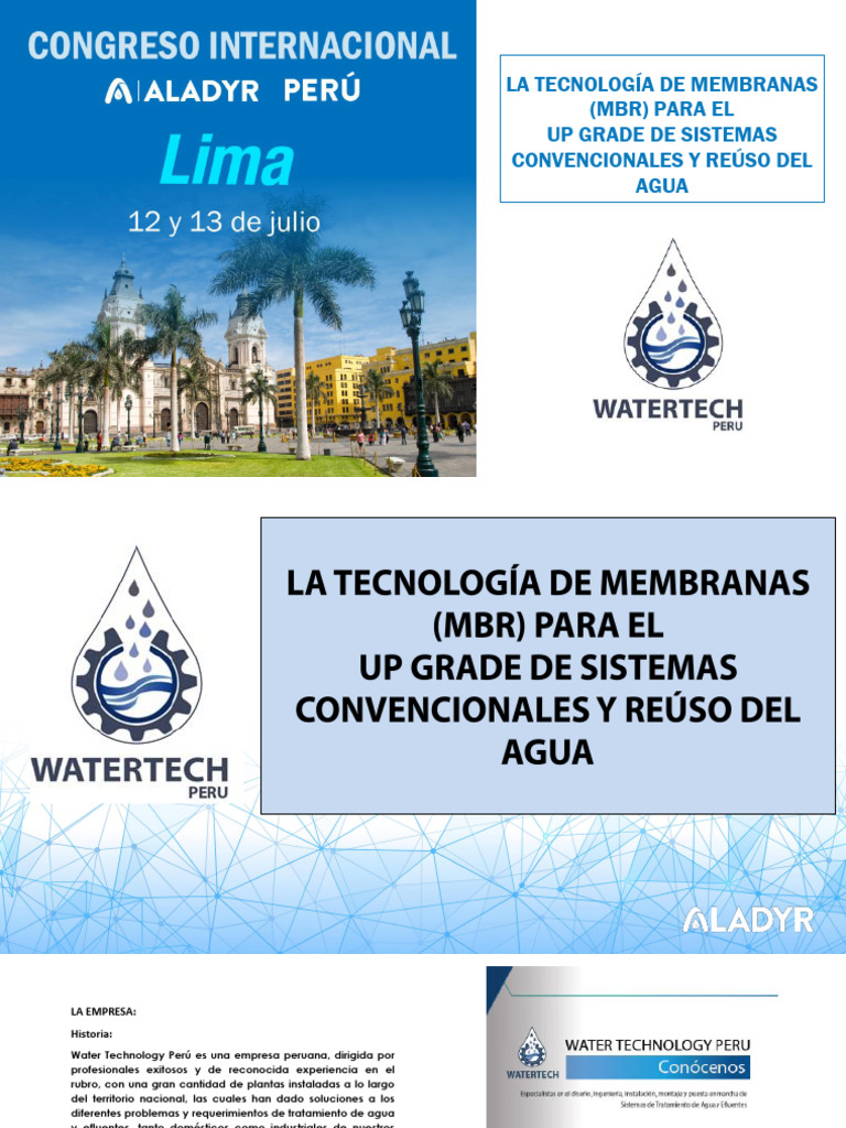 MBR: Upgrade de PTAR en Perú | PDF | Tratamiento de aguas residuales ...