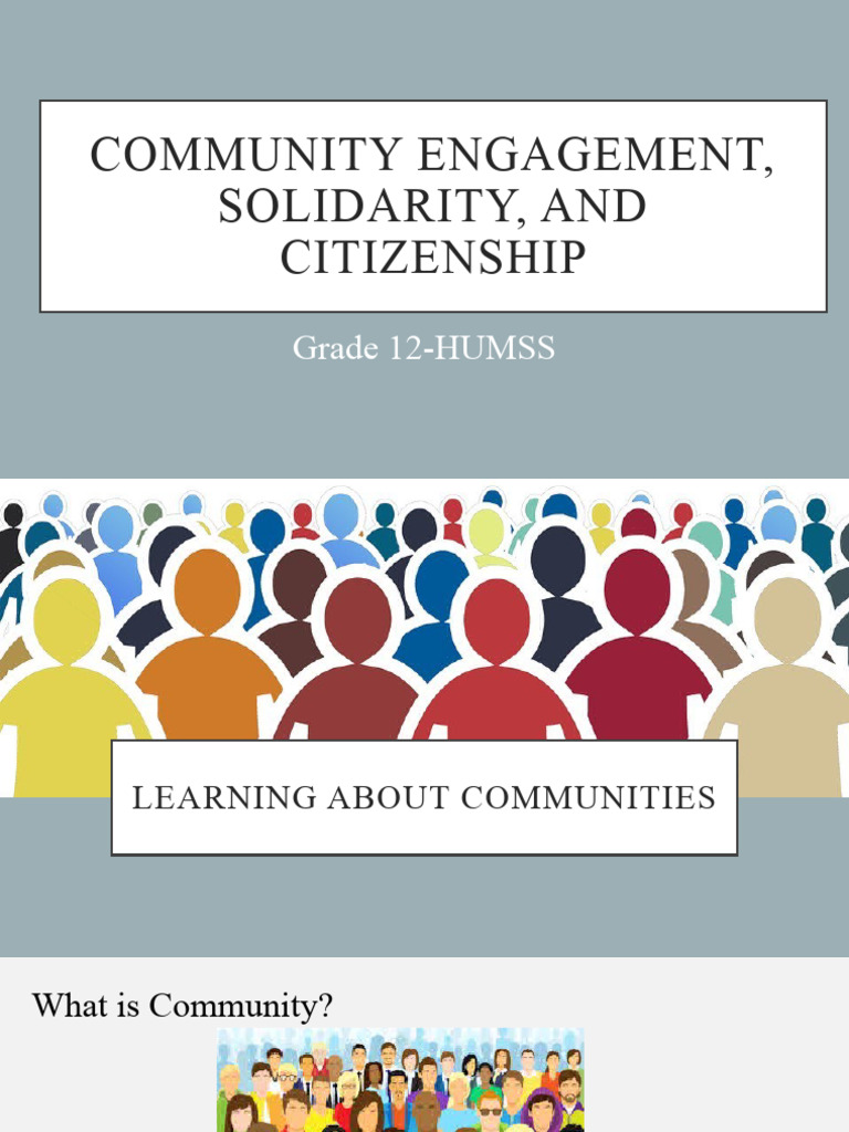 Understanding Community Engagement in HUMSS | PDF | Social Sciences ...