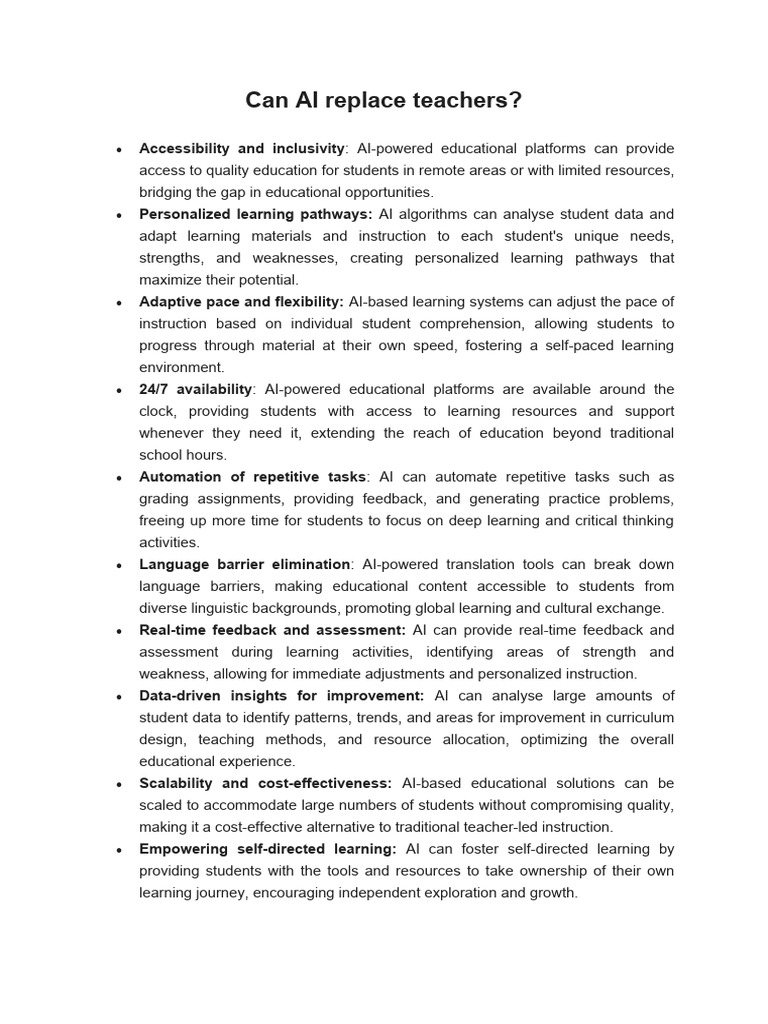 Can ai replace teachers pdf artificial intelligence intelligence