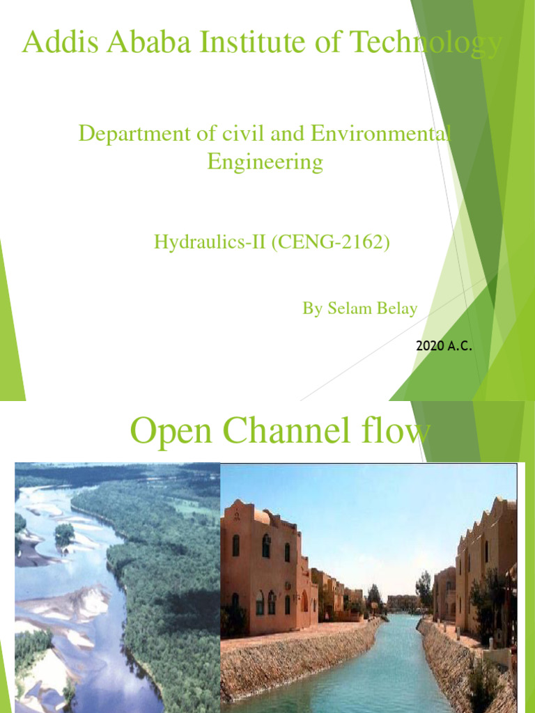 Open Channel Flow Fundamentals | PDF | Fluid Dynamics | Fluid Mechanics