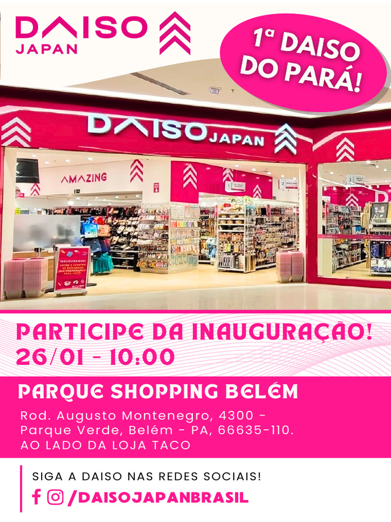 Flyer Parque Shopping Belém - Daiso | PDF