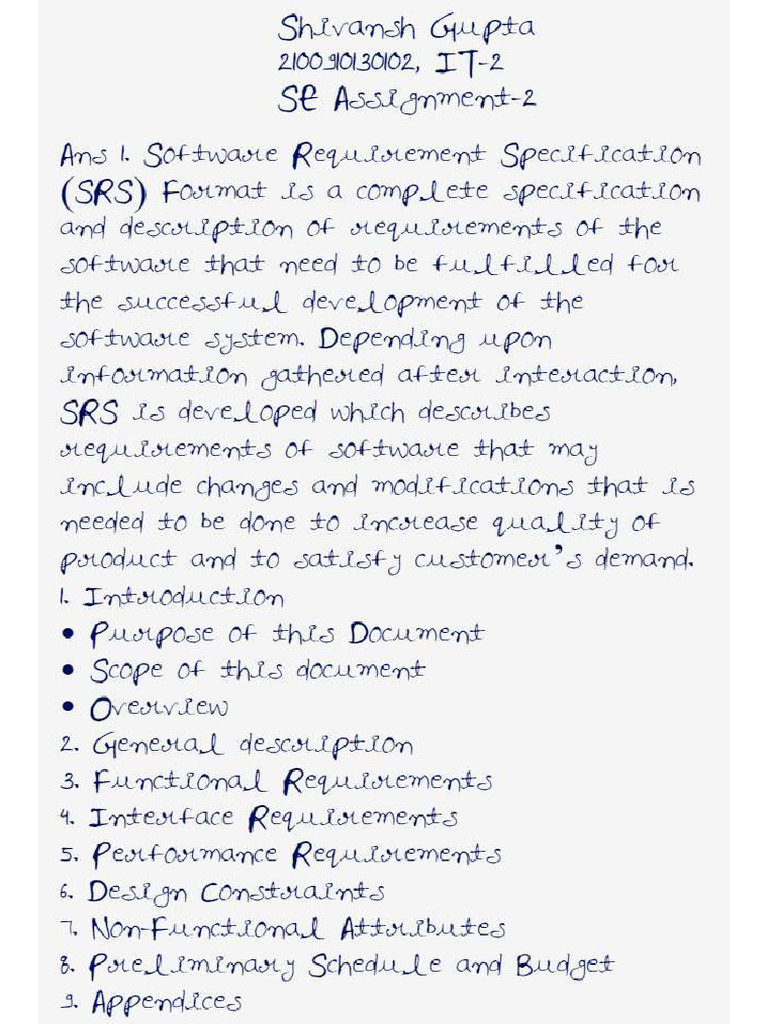 SE Assignment 2 | PDF