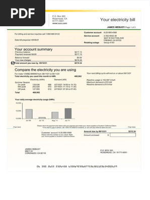 Southern California Edison Bill