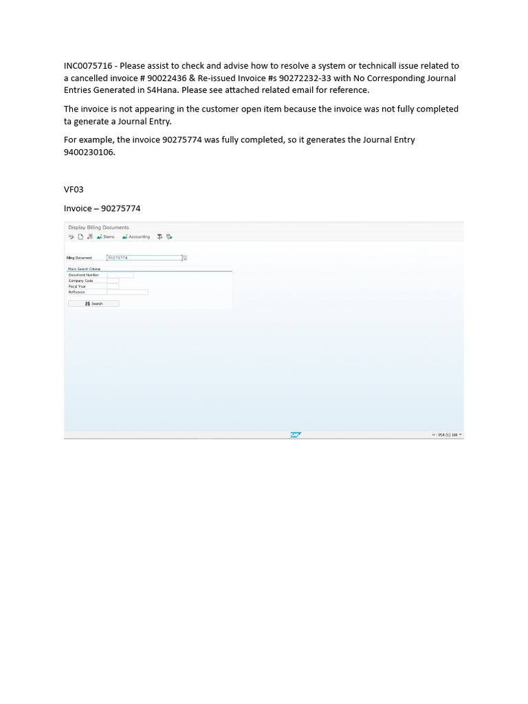 Sage 50 Invoice Posting Issue | PDF