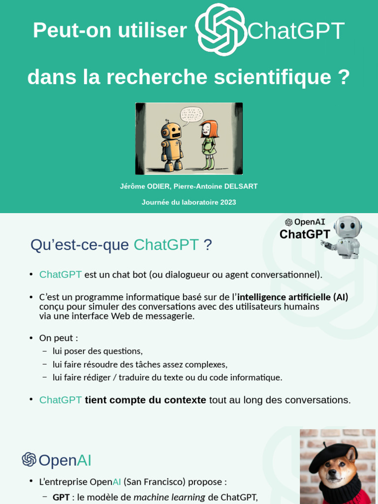 ChatGPT en Recherche Scientifique | PDF | Intelligence artificielle ...
