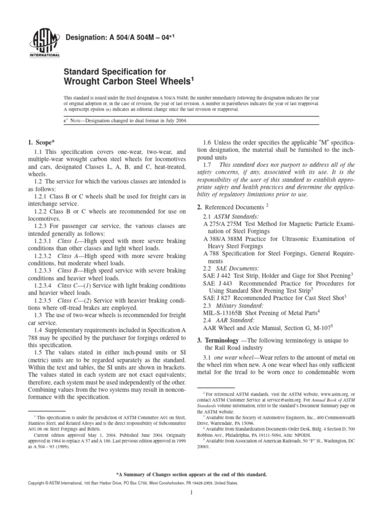 A504A504M | PDF | Heat Treating | Metals