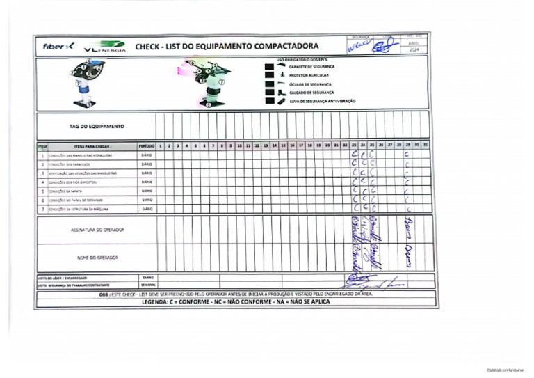 Check List Compactador de Solo | PDF