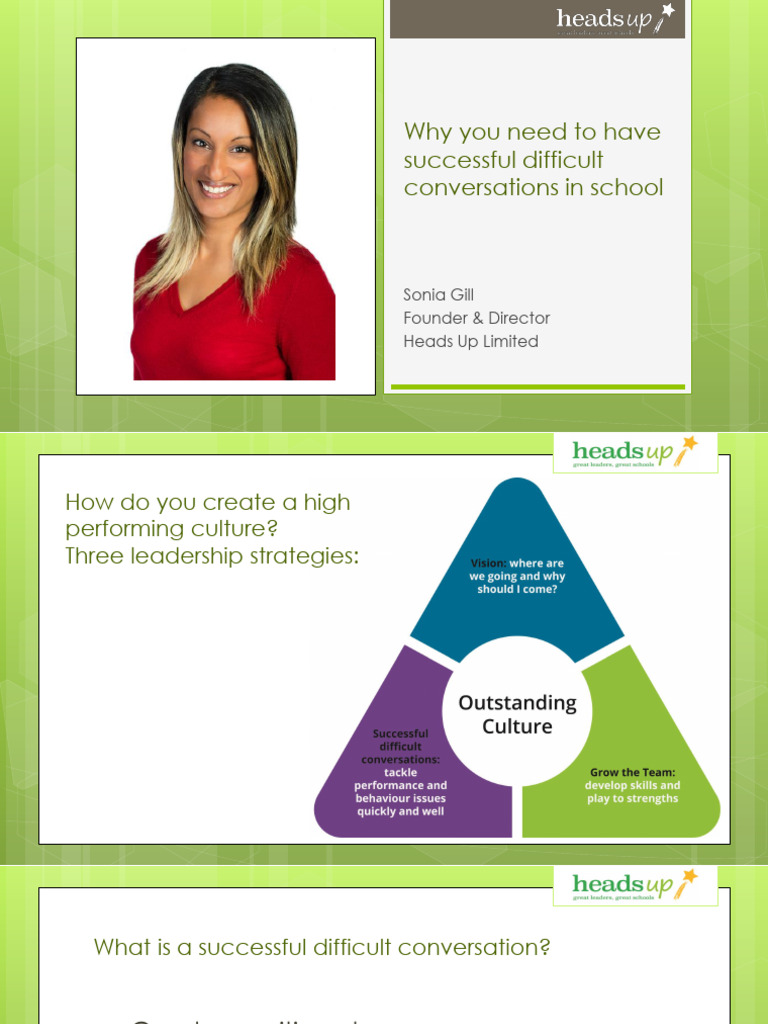 Effective Difficult Conversations in Schools | PDF | Social Psychology ...