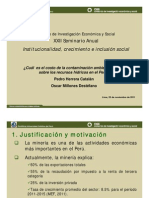 ¿Cuál Es El Costo de La Contaminación Ambiental Minera Sobre Los Recursos Hídricos en El Perú?