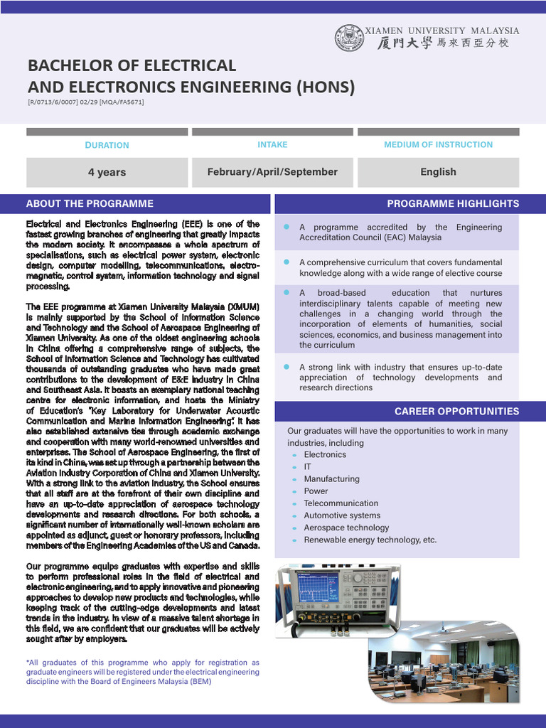 Bachelor of Electrical Engineering Program | PDF | Engineering ...