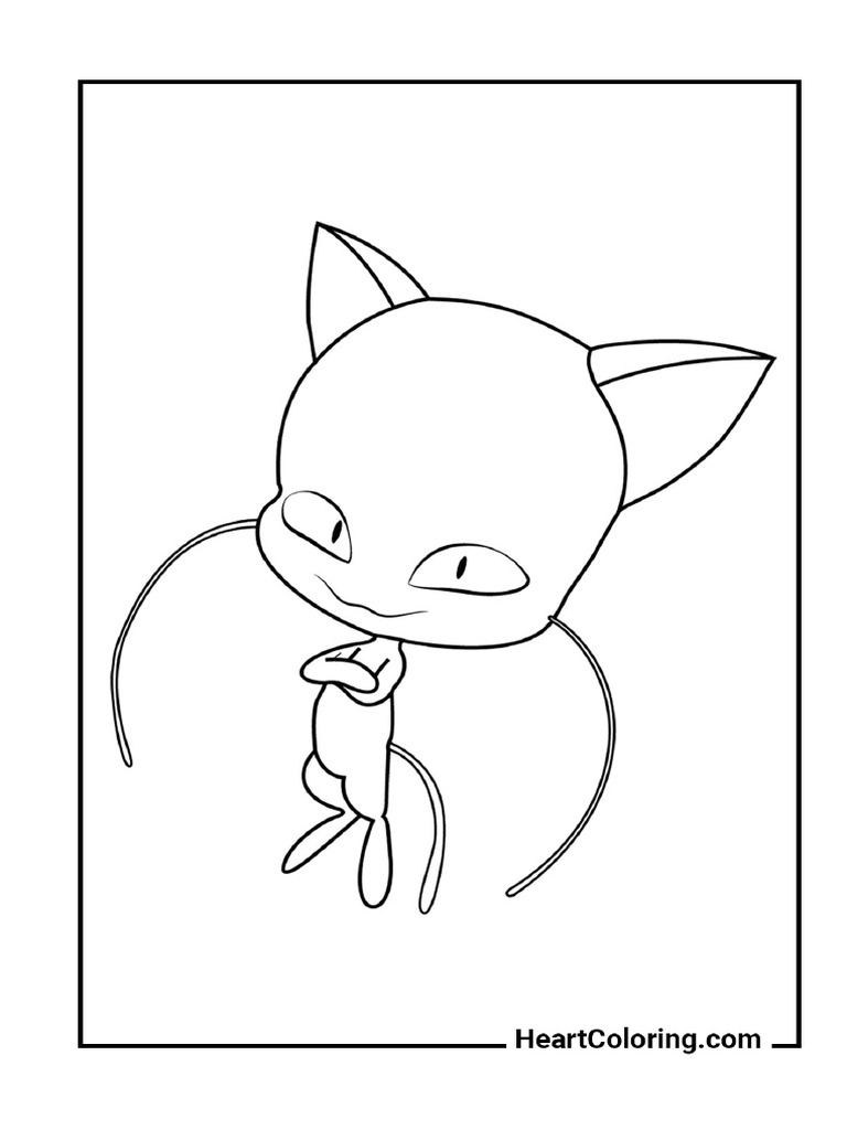 4077 16 Kwami Plagg Miraculous Ladybug Coloring Pages | PDF