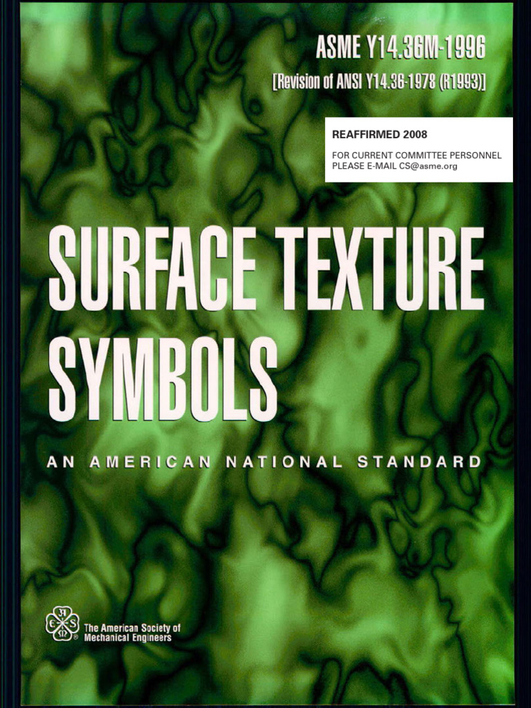 Surface Texture Symbols Standard | PDF | Surface Roughness | Gear