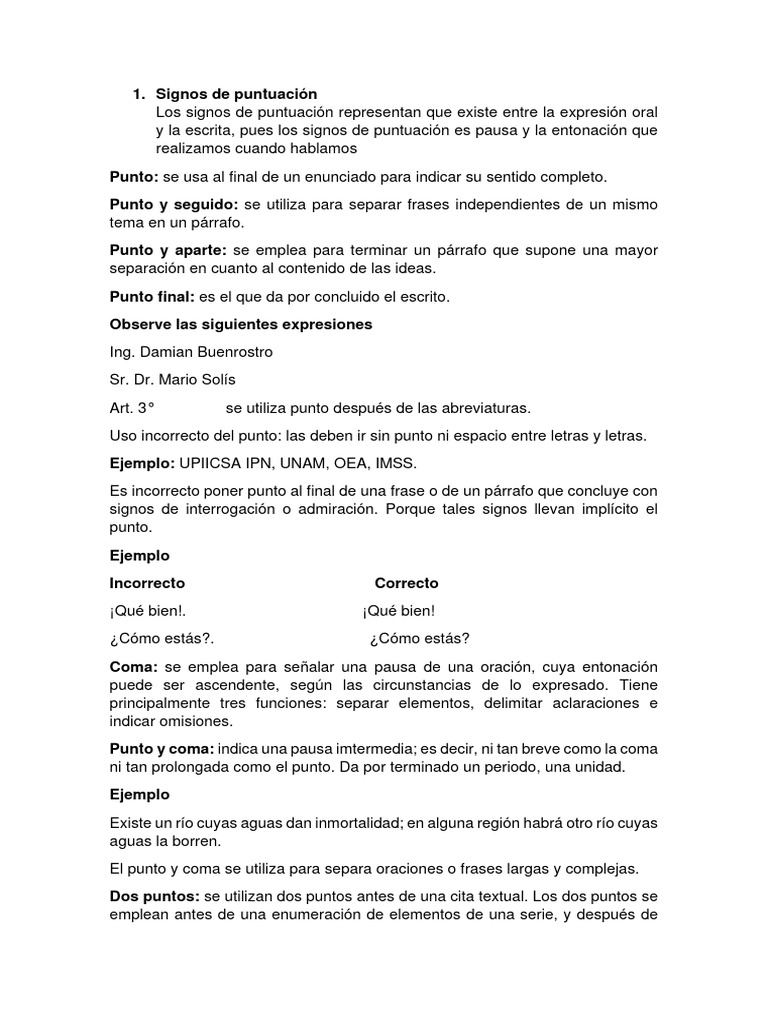 Signos de Puntuación y su Uso Correcto | PDF | Comillas | Puntuación