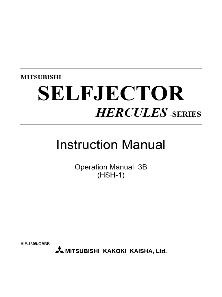 MITSUBISHI SELFJECTOR PURIFIER OPERATION MANUAL PDF visual data 6