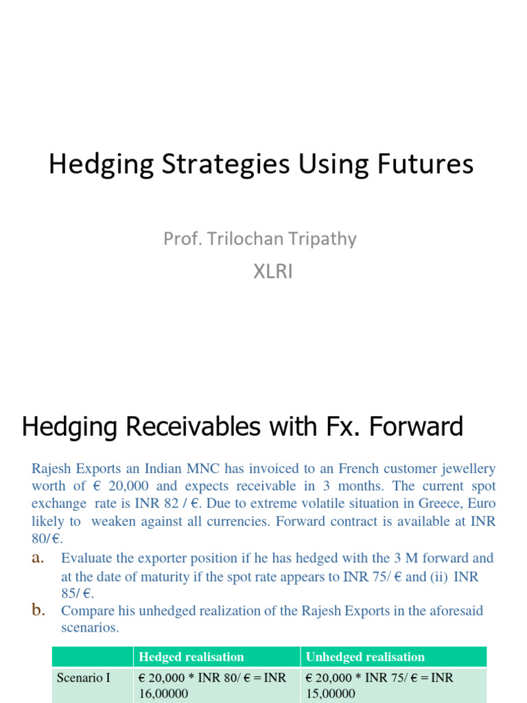 Hedging Strategies with FX Forwards | PDF | Futures Contract | Hedge ...