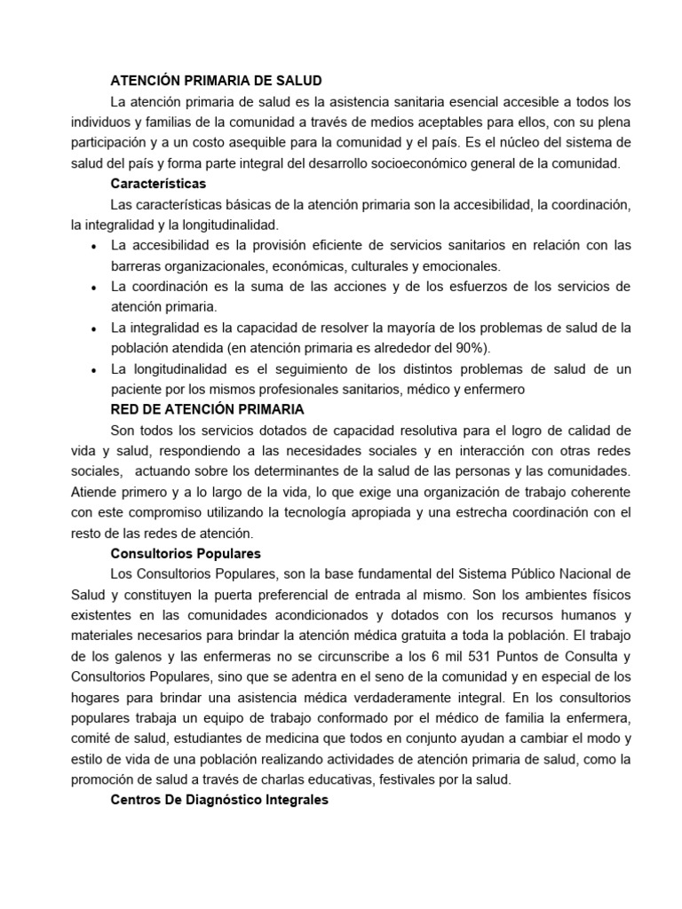 Atención Primaria de Salud | PDF | Cuidado de la salud