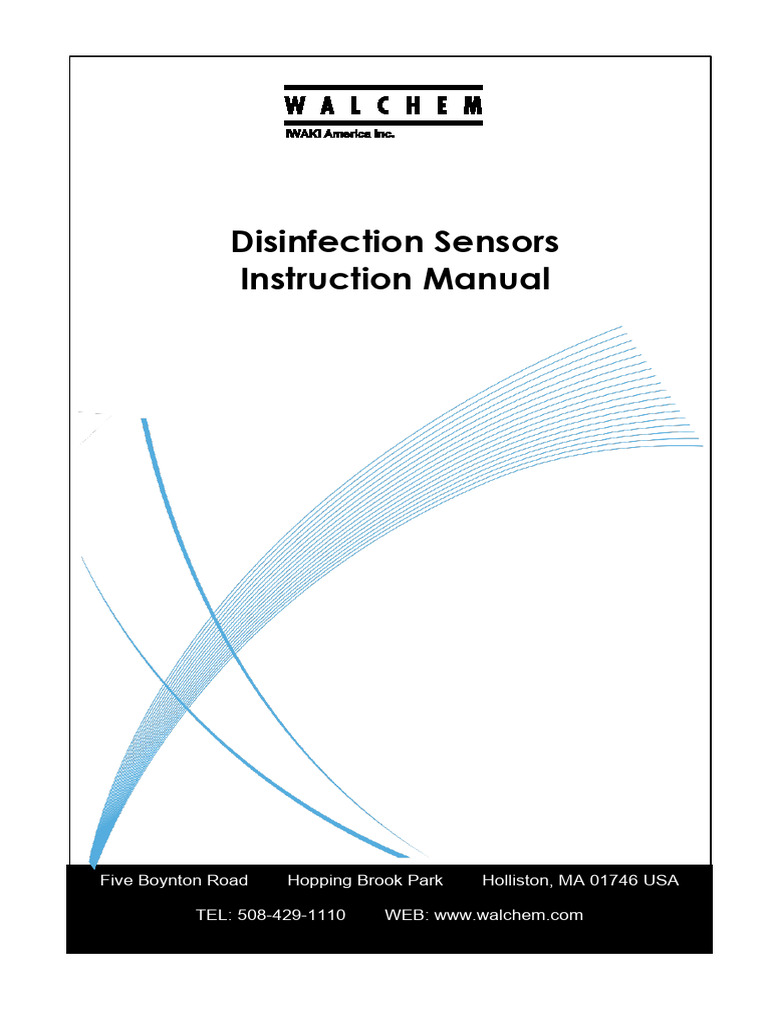 Disinfection Sensors Instruction Manual | PDF | Chlorine | Sensor