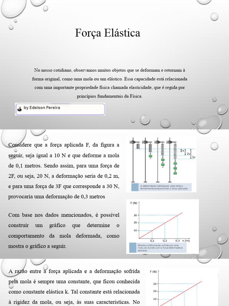 Força Elástica e Equilíbrio de Objetos | PDF | Massa | Força