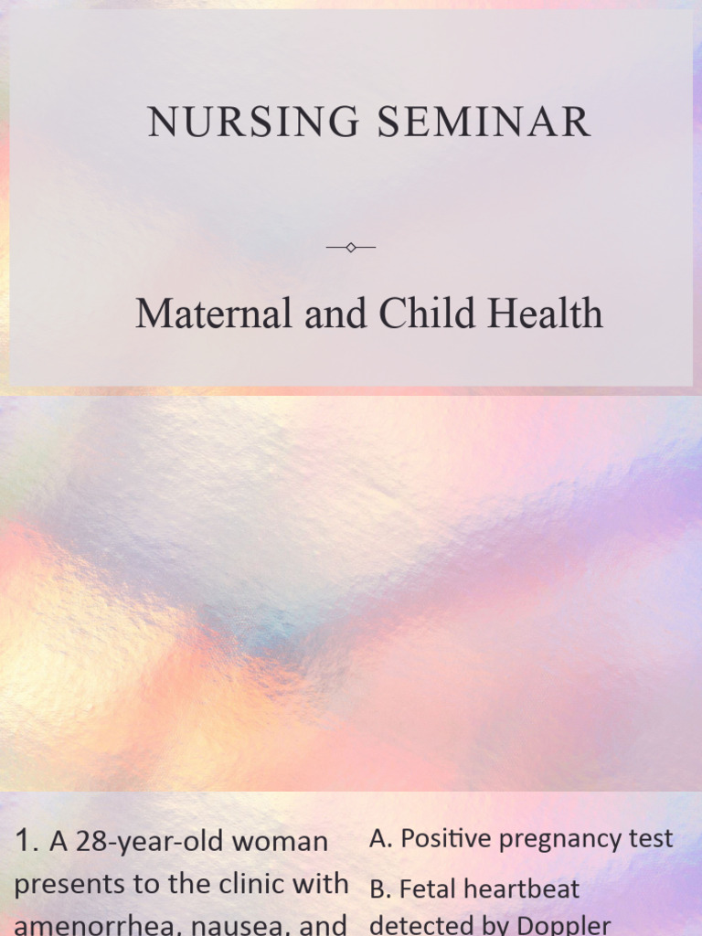 Nursing Sem CMC Ratio | PDF | Childbirth | Pregnancy