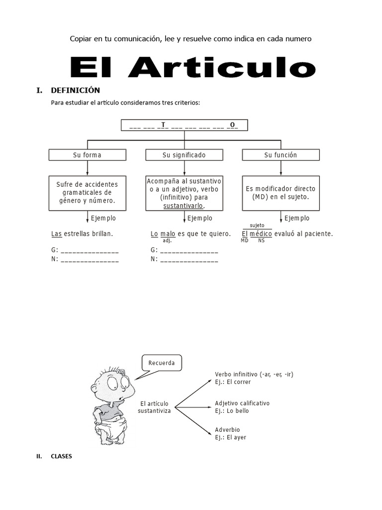 ARTICULOS | PDF | Plural | Sustantivo