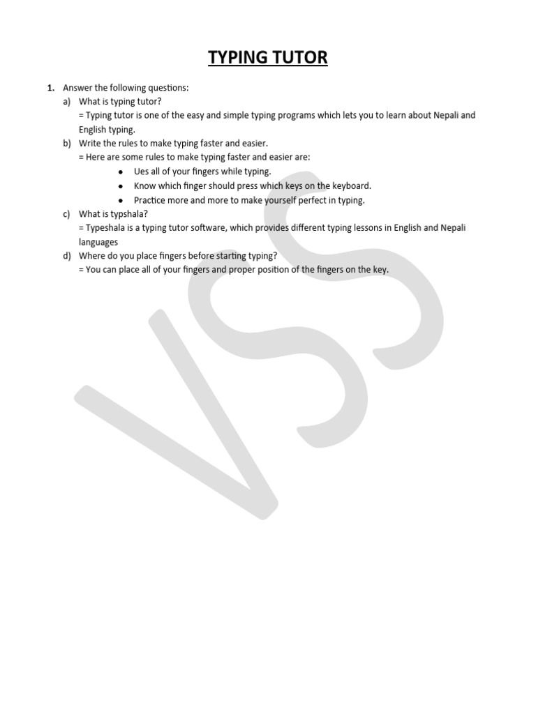 Typing Tutor (Chapter 5) | PDF | Career & Growth | Language Arts ...
