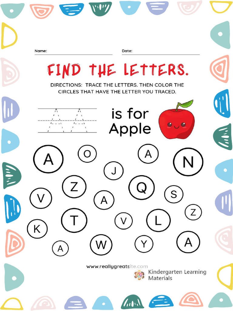 A-Z Find The Letters (Kindergarten) - 20240808 - 095150 - 0000 | PDF