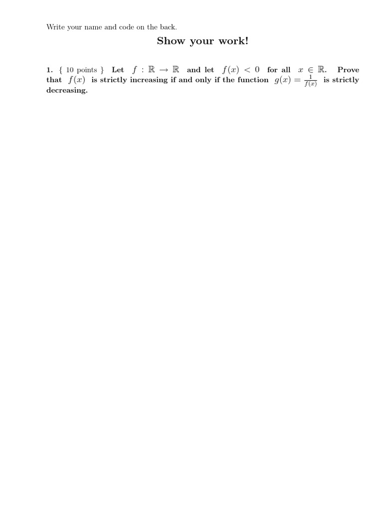 Show your work f r r f x 0 x r f x g x pdf