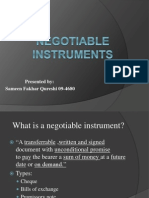 Negotiable Instruments