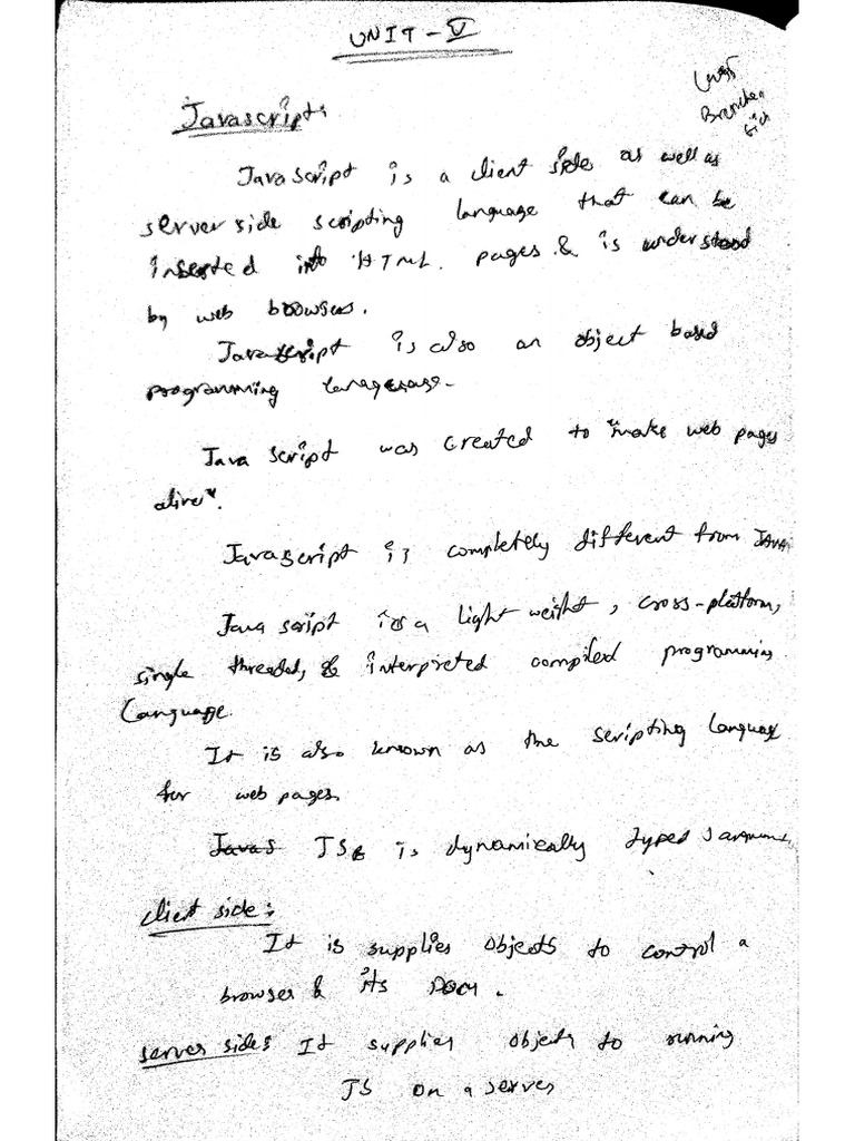 WT Unit 5 | PDF