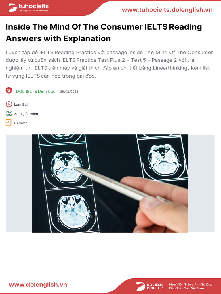 IELTS Reading: Consumer Mind Insights | PDF | Functional Magnetic ...
