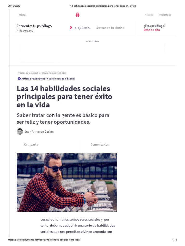 14 Habilidades Sociales Principales Para Tener éxito En La Vida Pdf