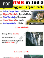 Major Waterfalls of India Overview | PDF
