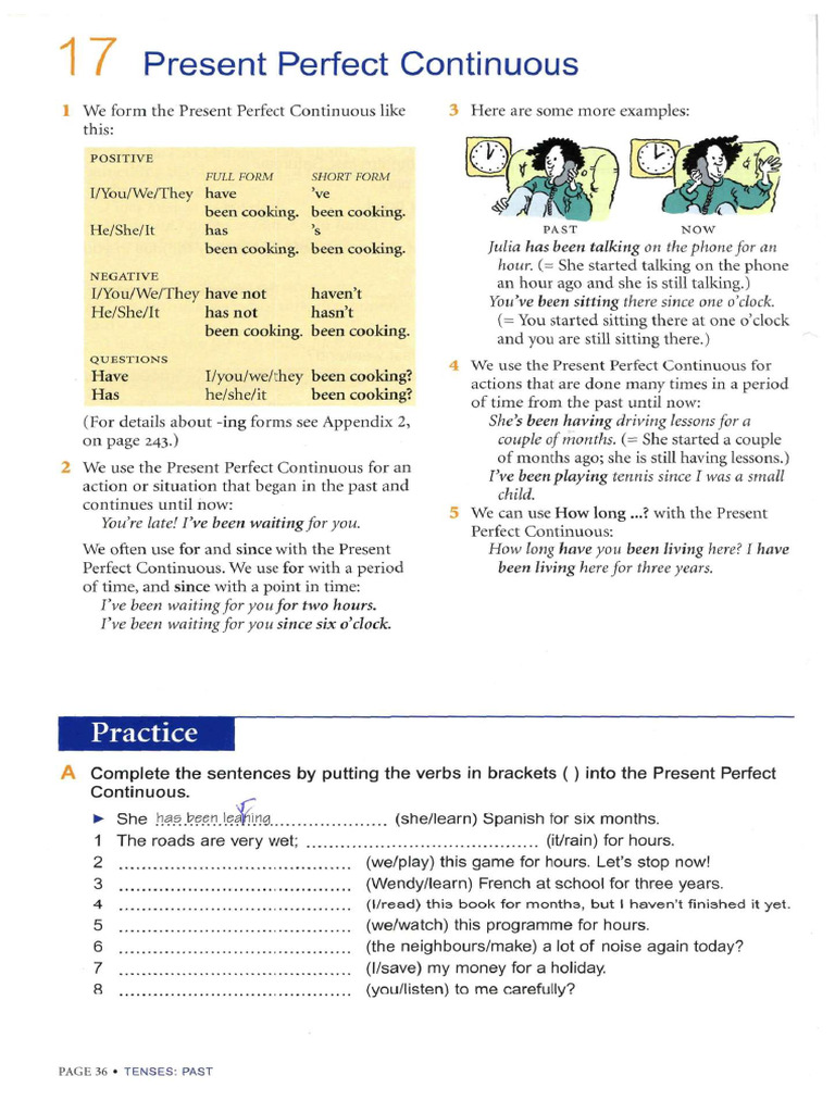 17 - Present Perfect Continuous | PDF