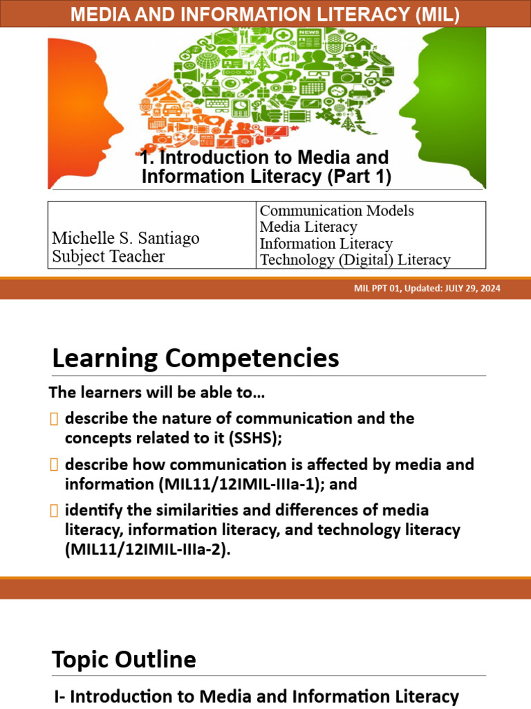 Media and Information Literacy Overview | PDF | Communication | Information