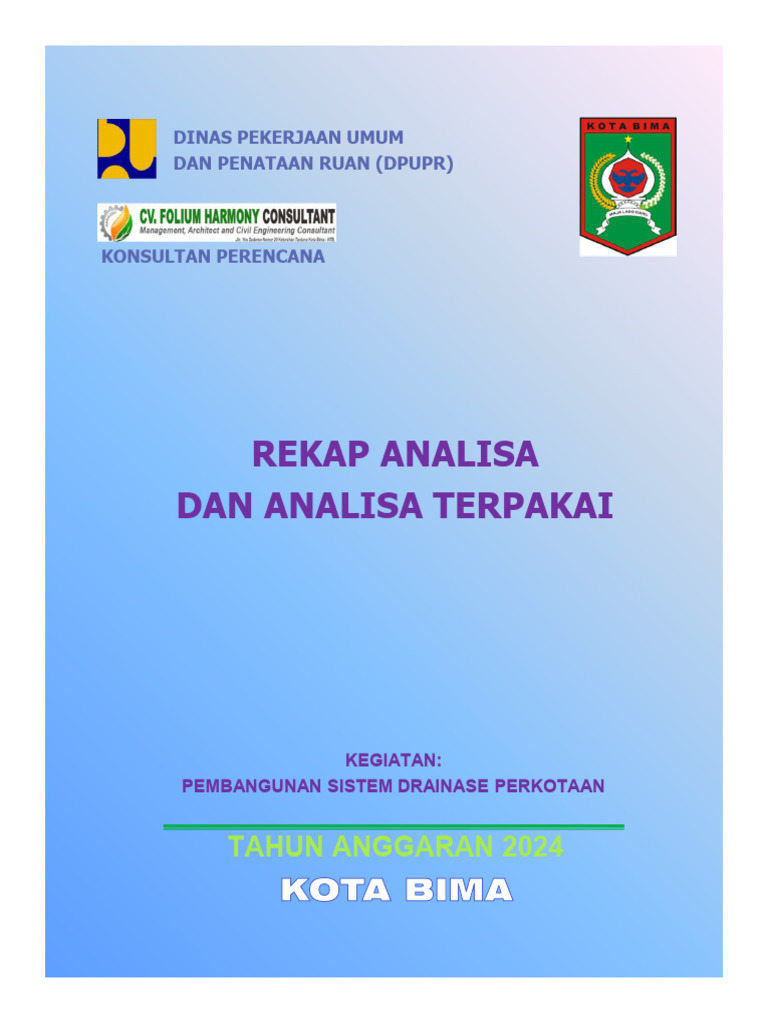 Analisa Harga Pekerjaan Drainase 2024 | PDF | Teknologi & Rekayasa
