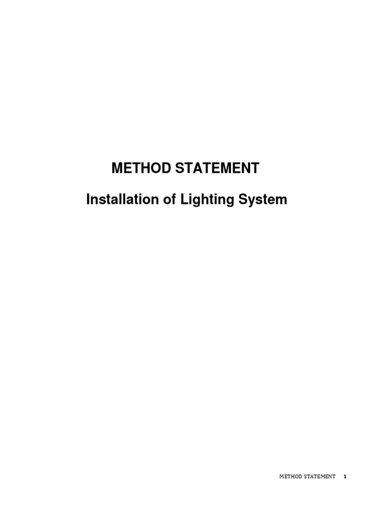 Interior Lighting Installation Method | PDF | Personal Protective ...