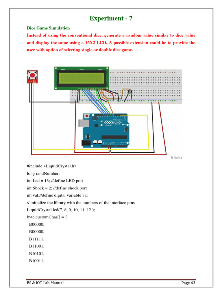 Dice Game Simulation with LCD Display | PDF