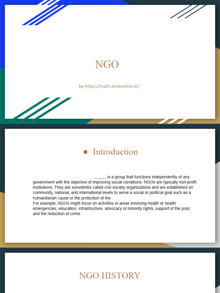 Understanding NGOs: Functions and Impact | PDF | Non Governmental ...