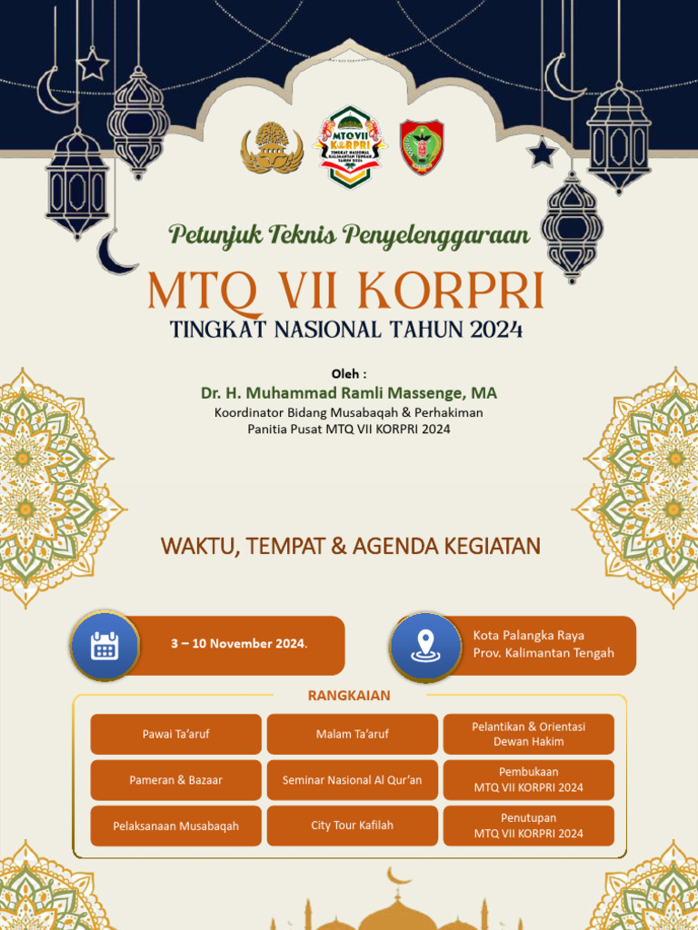 Juknis MTQ VII KORPRI TK Nasional 2024 | PDF