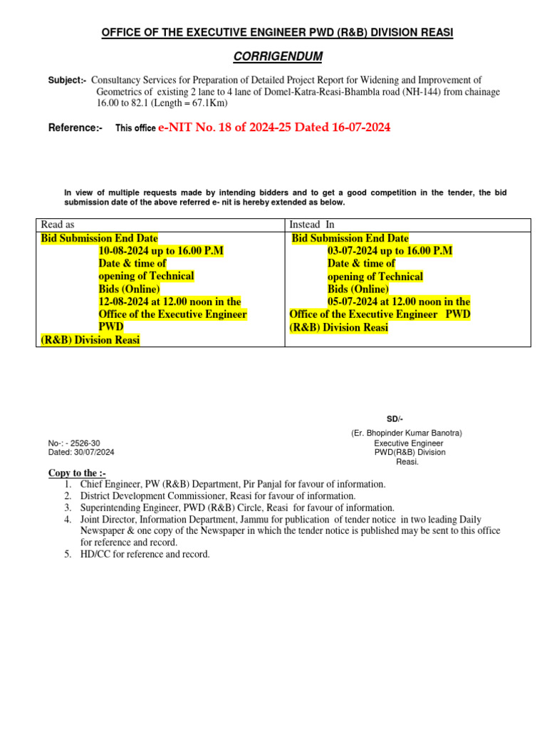 CorrigendumExtaneded 18 | PDF | Business