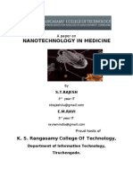 Nanotechnology in Medicine: K. S. Rangasamy College of Technology