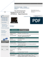 Pavilion Dv4 2113la (WF830LA) Spec