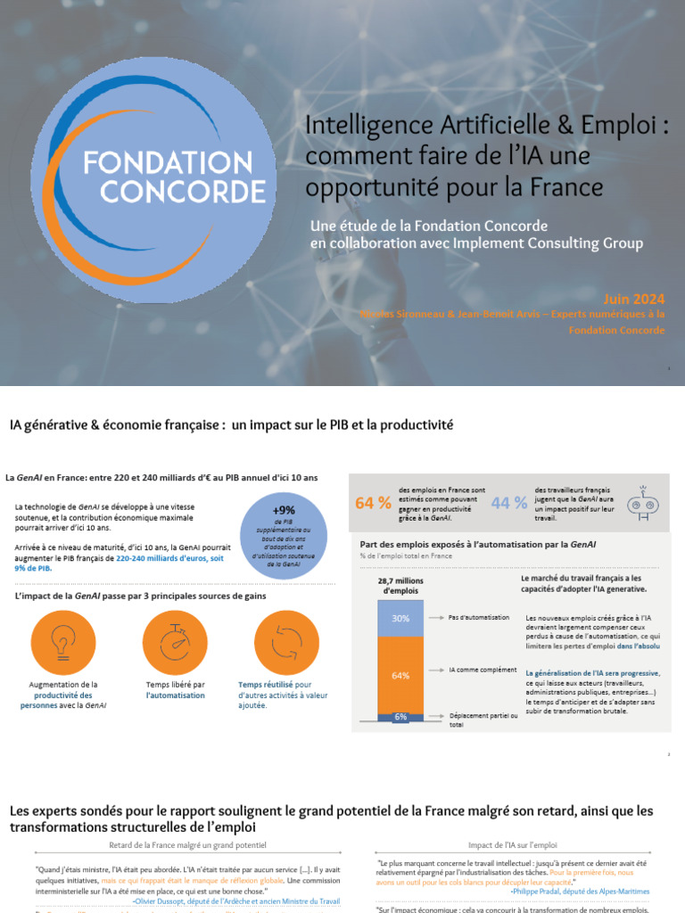 Impact de l'IA sur l'emploi en France | PDF | Apprentissage automatique ...