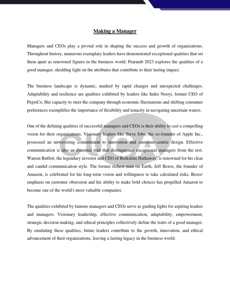 Best Manager | PDF