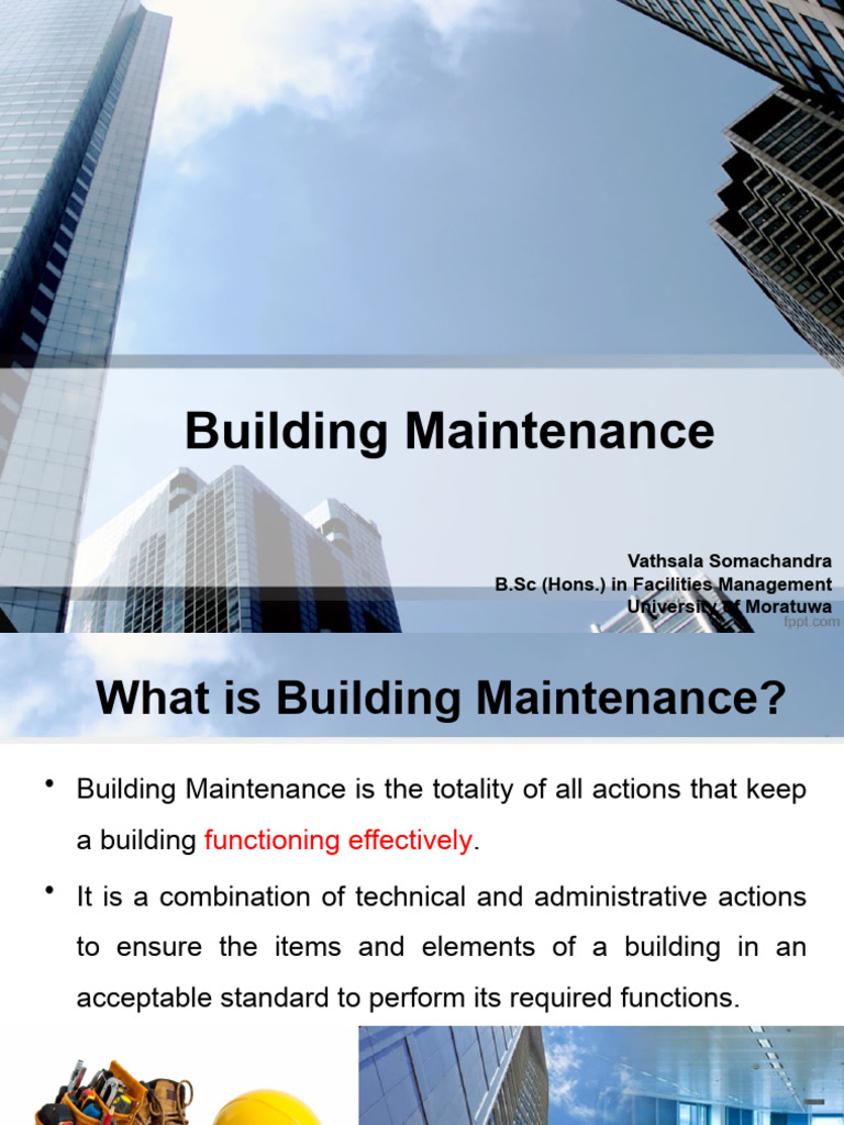Overview of Building Maintenance Types | PDF | Safety | Economies